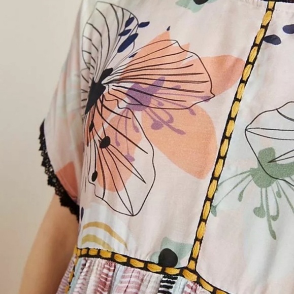 Anthropologie Conditions Apply Medium Floral Boho Tunic - Picture 2 of 7